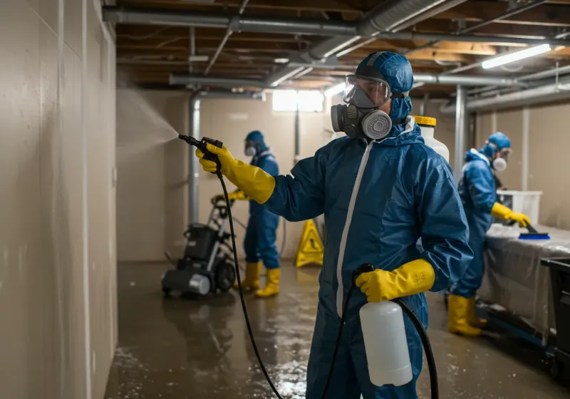 Basement Sanitization and Antimicrobial Treatment process in Mitchell, SD