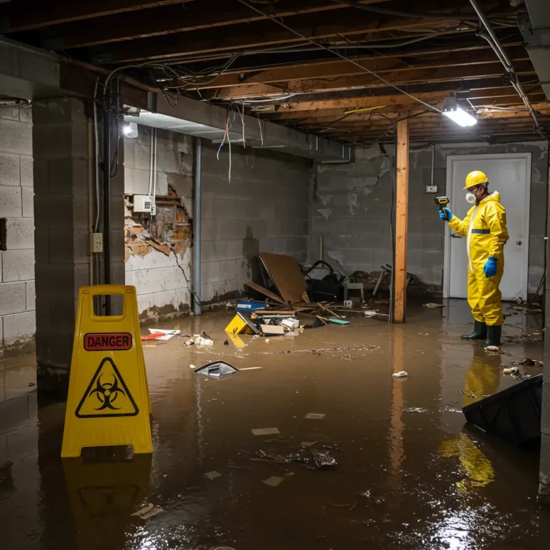 Flooded Basement Electrical Hazard in Mitchell, SD Property